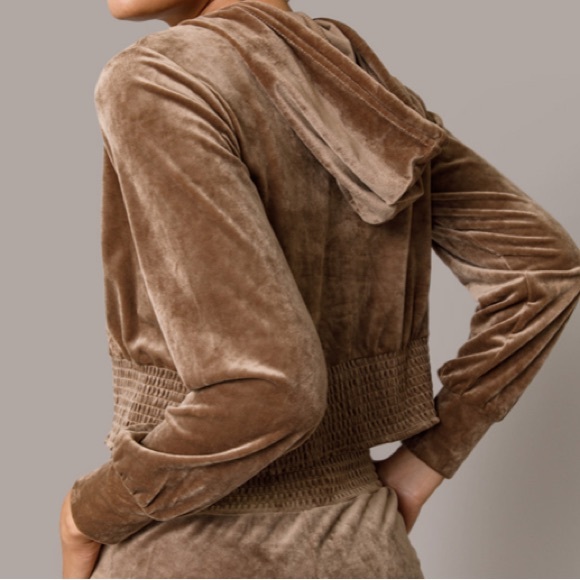 MYA VELOUR FULL ZIP HOODIE - Picture 3 of 4